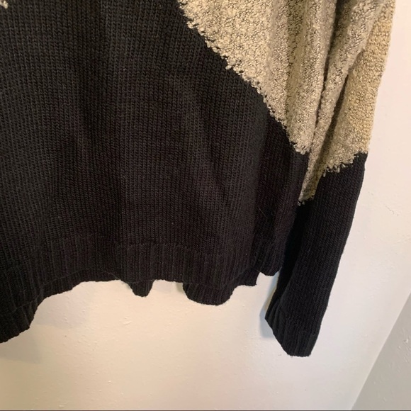 Hem & Thread Crewneck Sweater Black Beige Diamond - Picture 7 of 11